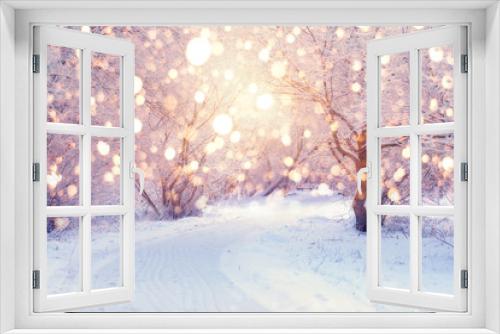 Fototapeta Naklejka Na Ścianę Okno 3D - Winter holiday illumination