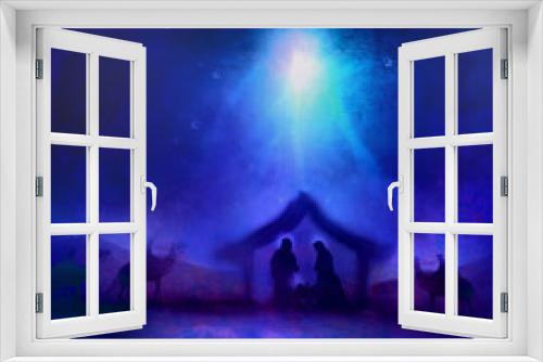 Fototapeta Naklejka Na Ścianę Okno 3D - Birth of Jesus in Bethlehem