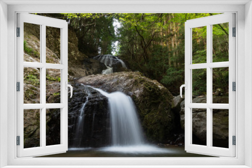 Fototapeta Naklejka Na Ścianę Okno 3D - Waterfall flowing nature 