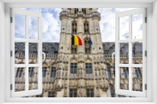 Fototapeta Naklejka Na Ścianę Okno 3D - Brussels City Hall on Grand Place square, Belgium