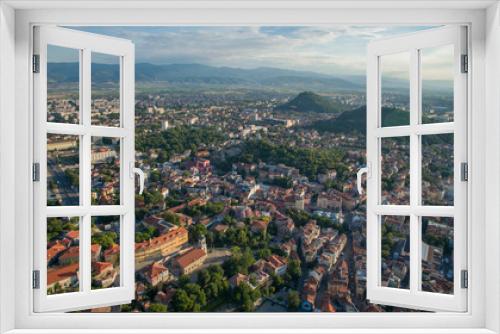 Fototapeta Naklejka Na Ścianę Okno 3D - Aerial view of Plovdiv, Bulgaria, October 26, 2018