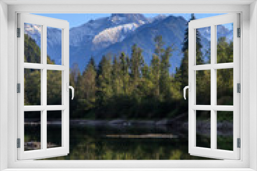 Fototapeta Naklejka Na Ścianę Okno 3D - Spiegelung am Auwaldsee