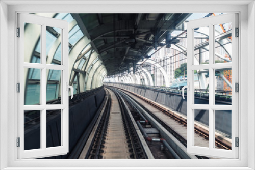 Fototapeta Naklejka Na Ścianę Okno 3D - Subway railroad tunnel