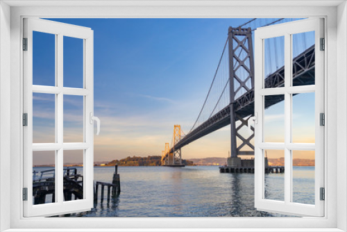 Fototapeta Naklejka Na Ścianę Okno 3D - The Bay Bridge of Oakland and San Francisco