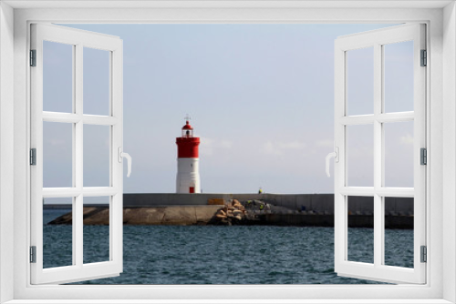 Fototapeta Naklejka Na Ścianę Okno 3D - Lighthouse in the sea