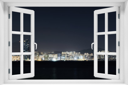 Fototapeta Naklejka Na Ścianę Okno 3D - City nightscene 