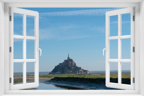 Fototapeta Naklejka Na Ścianę Okno 3D - Famous landmark Mont Saint-Michel, it is a rocky tidal island in Normandy, France