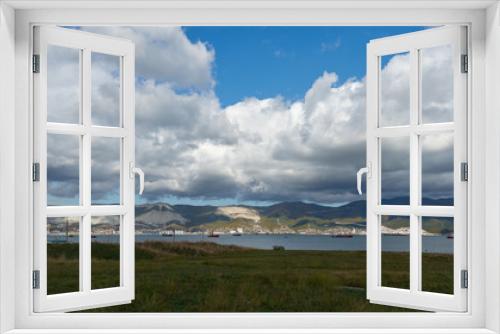 Fototapeta Naklejka Na Ścianę Okno 3D - landscape with blue sky and clouds