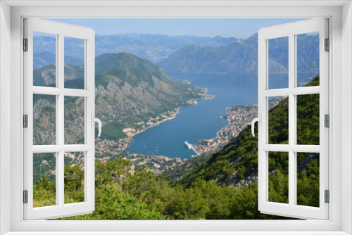 Fototapeta Naklejka Na Ścianę Okno 3D - Vue Panoramique Fjord de Kotor Montenegro