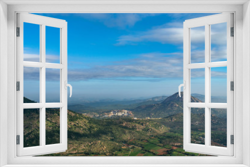 Fototapeta Naklejka Na Ścianę Okno 3D - The view from cliff top. Nandi Hills. Mesmerizing view in pleasant weather. 