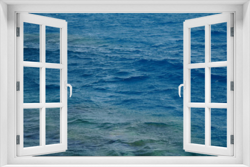 Fototapeta Naklejka Na Ścianę Okno 3D - Blue sea water. Ocean surface for natural background