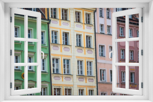 Fototapeta Naklejka Na Ścianę Okno 3D - colorful tenement houses