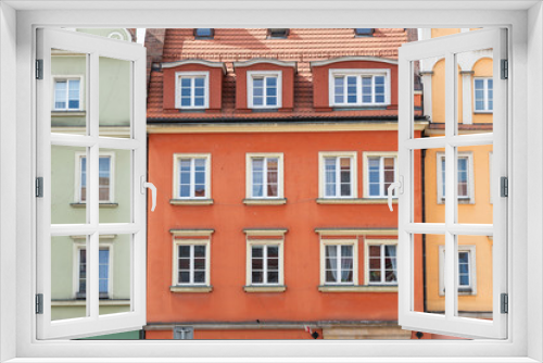 Fototapeta Naklejka Na Ścianę Okno 3D - colorful tenement houses