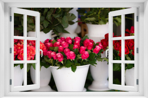 Fototapeta Naklejka Na Ścianę Okno 3D - a bouquet of red roses
