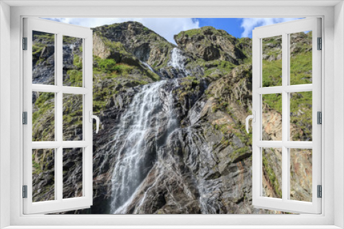 Fototapeta Naklejka Na Ścianę Okno 3D - Closeup view waterfall scenes in mountains, national park of Caucasus, Russia