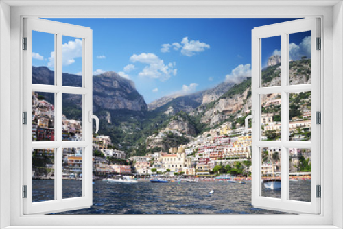 Fototapeta Naklejka Na Ścianę Okno 3D - Positano , Amalfi Coast or Costiera Amalfitana, beautiful landscape from the Mediterranean sea 
