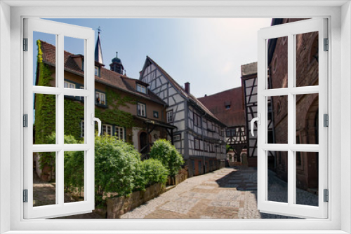 Fototapeta Naklejka Na Ścianę Okno 3D - In der Altstadt von Michelstadt im Odenwald, Hessen, Deutschland 
