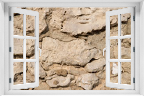 Fototapeta Naklejka Na Ścianę Okno 3D - Braune Natursteinwand