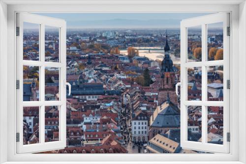 Fototapeta Naklejka Na Ścianę Okno 3D - View over the old town of Heidelberg at dawn