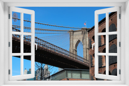 Fototapeta Naklejka Na Ścianę Okno 3D - Pont de brooklyn