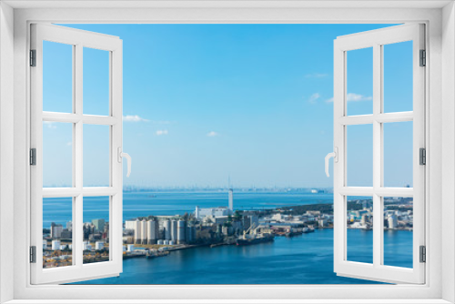Fototapeta Naklejka Na Ścianę Okno 3D - (千葉県ｰ湾岸風景)ポートタワーから見渡す東京湾の風景５