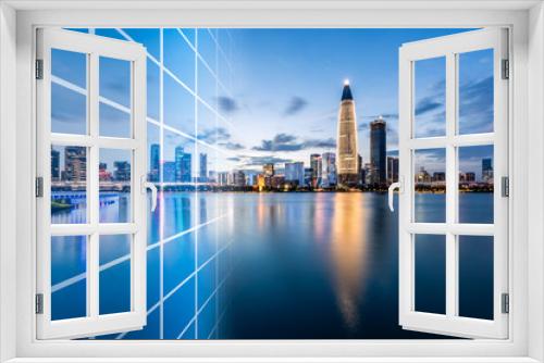 Fototapeta Naklejka Na Ścianę Okno 3D - Shenzhen Houhai City Complex and Technology Concept