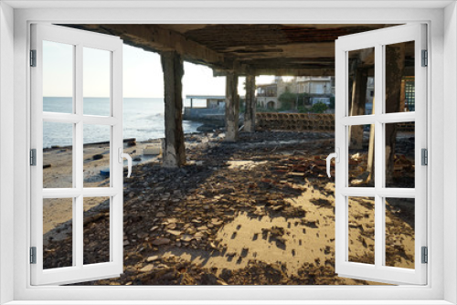 Fototapeta Naklejka Na Ścianę Okno 3D - Ruins on the coast