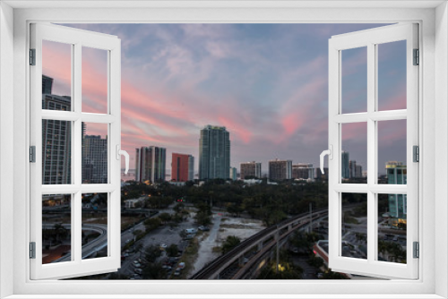 Fototapeta Naklejka Na Ścianę Okno 3D - miami skyline