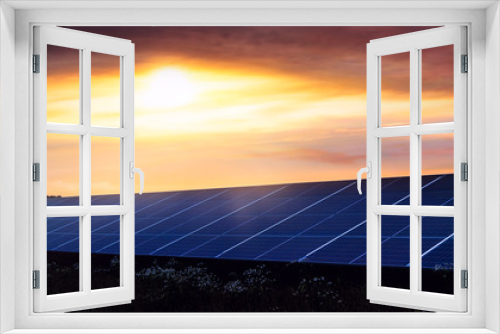 Fototapeta Naklejka Na Ścianę Okno 3D - Solar panel . Solar photovoltaics panels . Modern solar panels . Solar energy . 