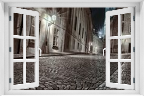 Fototapeta Naklejka Na Ścianę Okno 3D - Prag bei Nacht