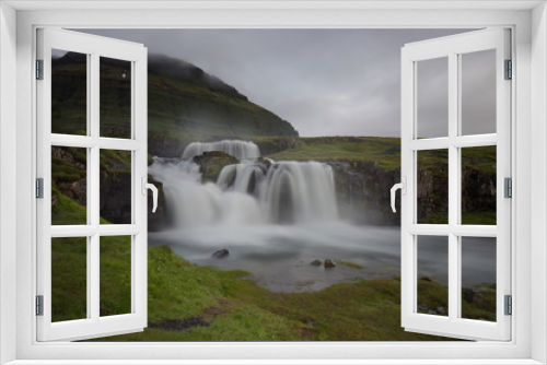 Fototapeta Naklejka Na Ścianę Okno 3D - Island Kirkjufellfoss