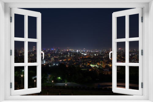 Fototapeta Naklejka Na Ścianę Okno 3D - 札幌の夜景