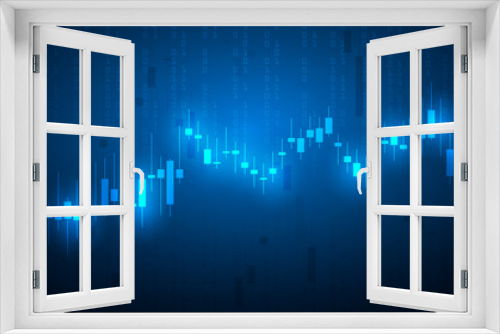 Fototapeta Naklejka Na Ścianę Okno 3D - Candle stick graph chart of stock market investment trading. Stock market and exchange. Stock market data. Vector illustration