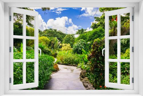 Fototapeta Naklejka Na Ścianę Okno 3D - Botanical Garden in Deshaies, north west of Basse-Terre, Guadeloupe