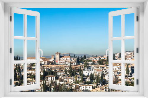 Fototapeta Naklejka Na Ścianę Okno 3D - View of part of historical city of Granada, Spain region