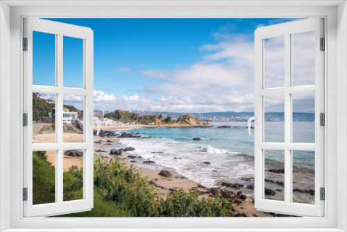 Fototapeta Naklejka Na Ścianę Okno 3D - Las Salinas Beach - Vina del Mar, Chile
