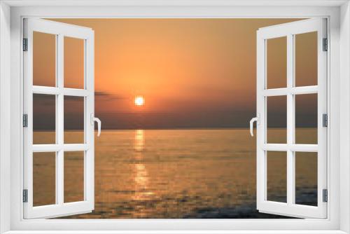 Fototapeta Naklejka Na Ścianę Okno 3D - Sunset over the sea in the Bay of Imereti