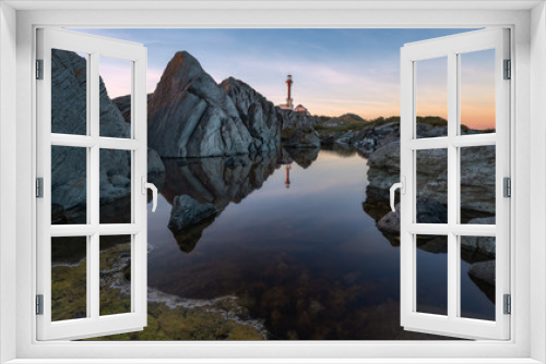 Fototapeta Naklejka Na Ścianę Okno 3D - Cape Forchu Lighthouse