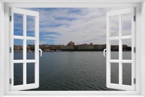 Fototapeta Naklejka Na Ścianę Okno 3D - View to Foro Vittorio Emanuele II and Marina in Ortigia Syracuse, Sicily Italy 
