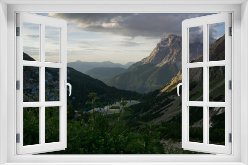 Fototapeta Naklejka Na Ścianę Okno 3D - View at Zugspitze from Austrian alps