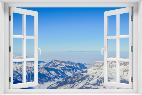 Fototapeta Naklejka Na Ścianę Okno 3D - Snow landscape in winter of Alps Mount Titlis in Switzerland