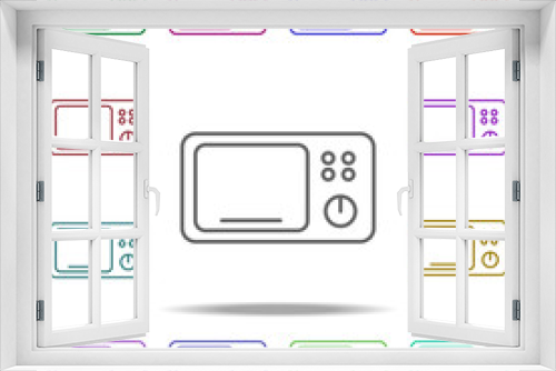 microwave oven outline icon. Elements of restaurant in multi color style icons. Simple icon for websites, web design, mobile app, info graphics
