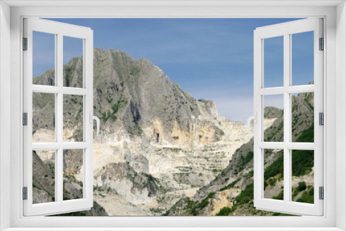 Fototapeta Naklejka Na Ścianę Okno 3D - Carrara Marmor Steinbruch - Carrara  marble stone pit 02