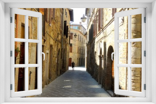 Fototapeta Naklejka Na Ścianę Okno 3D - Typical Medieval alley in Bevagna, Umbria- Italy.