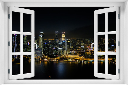 Fototapeta Naklejka Na Ścianę Okno 3D - Singapore city skyline in the night,  Singapore