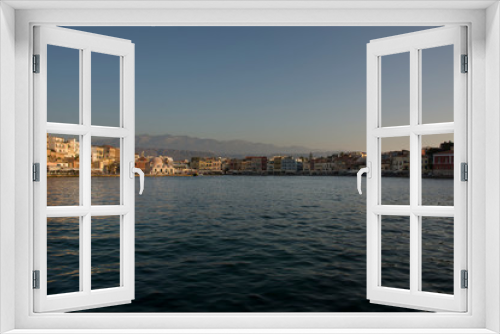 Fototapeta Naklejka Na Ścianę Okno 3D - Venetian Harbor and port of Chania Old Town. Crete island of Greece