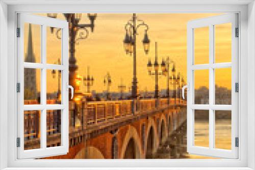 Fototapeta Naklejka Na Ścianę Okno 3D - Bordeaux at sunset, France