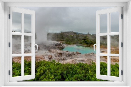 Fototapeta Naklejka Na Ścianę Okno 3D - Spectacular Geothermal activity in Rotorua North Island New Zealand