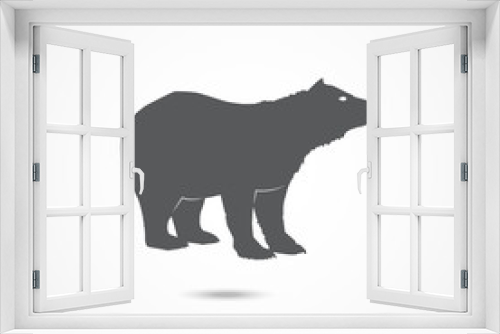 Fototapeta Naklejka Na Ścianę Okno 3D - Bear flat icon