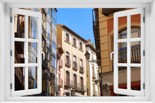 Fototapeta Naklejka Na Ścianę Okno 3D - Toledo facades in Castile La Mancha Spain